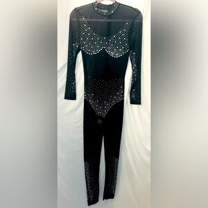 Rhinestone Mesh jumpsuit